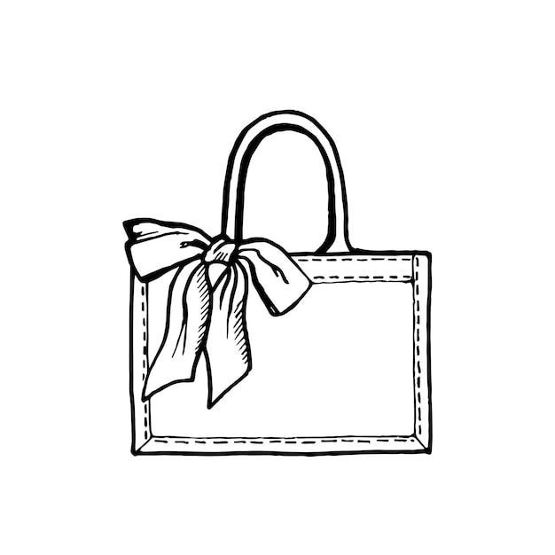 Tote bag with a bow