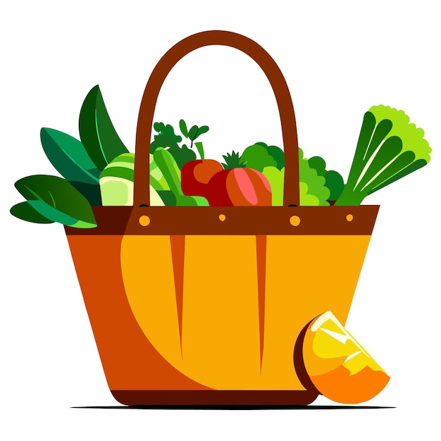 Tote shopping eco bags full of vegetables