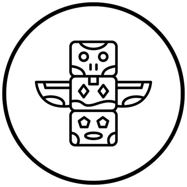 Vector totem icon stijl