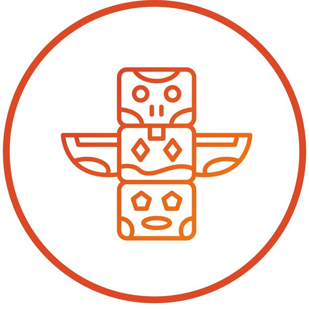 Vector totem icon stijl