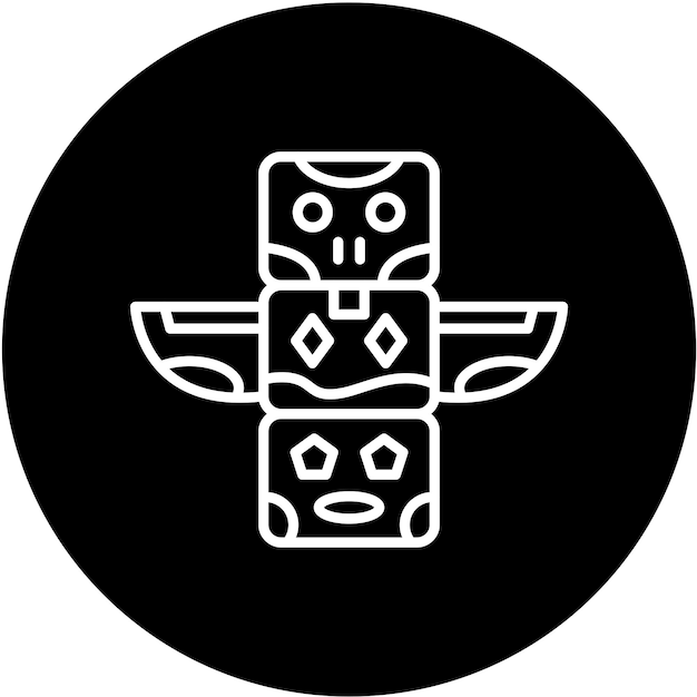 Vettore stile dell'icona del totem