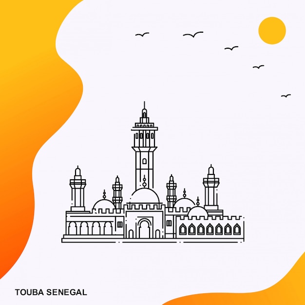 TOUBA SENEGAL Poster Template