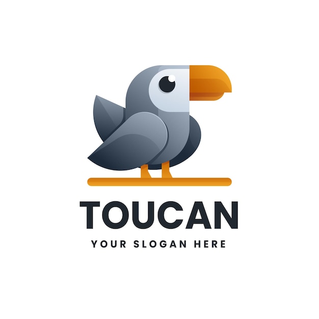 Toucan bird gradient colorful logo vector icon illustration