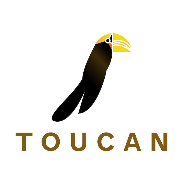 Дизайн логотипа птицы Тукан. Тип векторного логотипа головы животного.