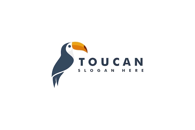 Toucan bird mascotte logo. dierlijk hoofd logo