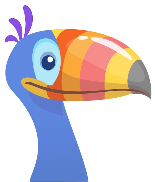 Toucan cartoon Vector toucan bird Exotic colorful bird illustration