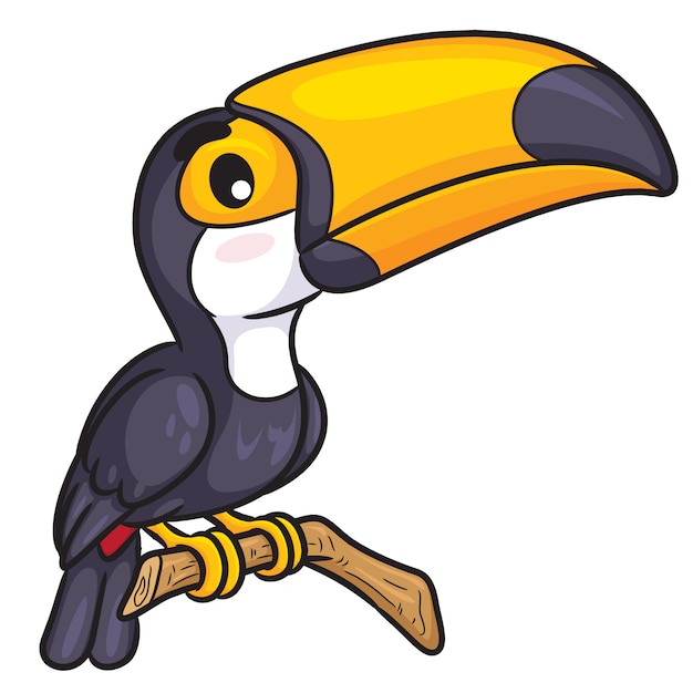 Vettore toucan cute cartoon