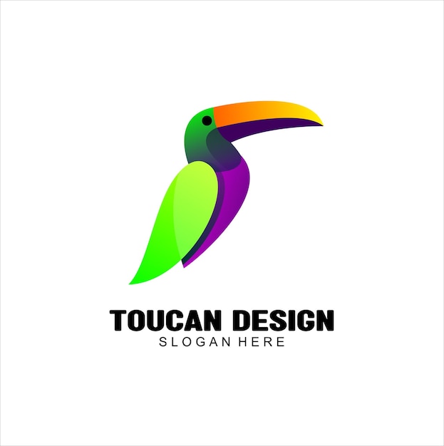 Toucan design colorful gradient