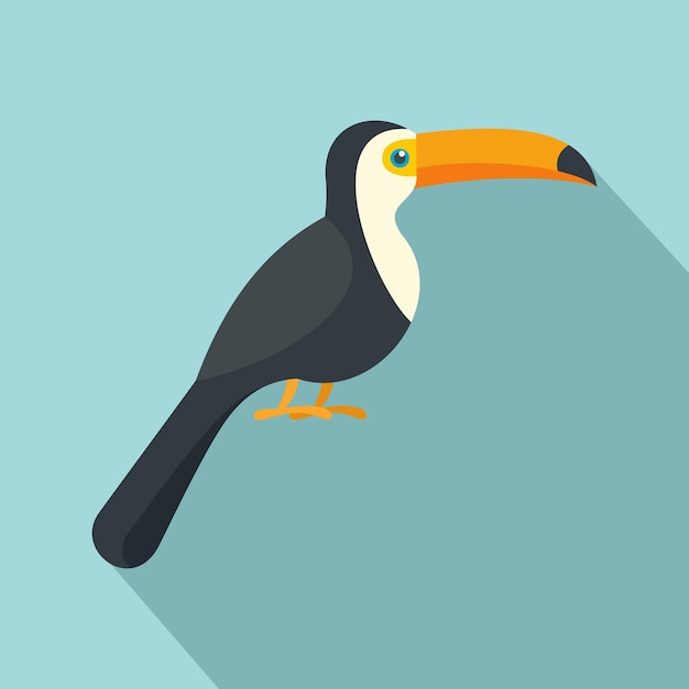 Toucan icon Flat illustration of toucan vector icon for web design