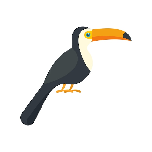 Toucan icon Flat illustration of toucan vector icon for web isolated on white