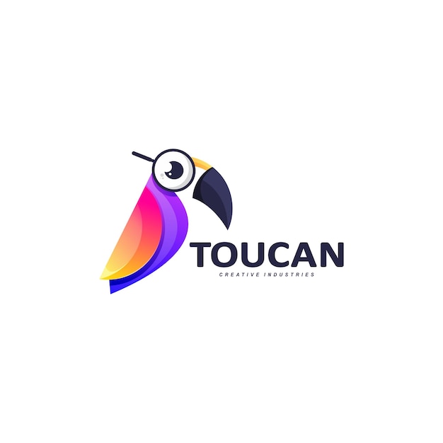 Toucan logo colorful vector illustration.