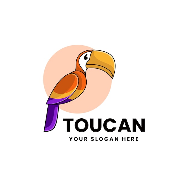 Modello di progettazione del logo del tucano