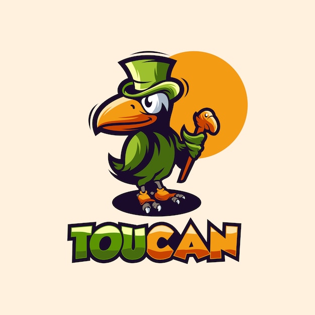 Toucan logo design vettoriale