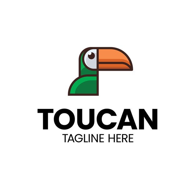 Vettore logo di toucan