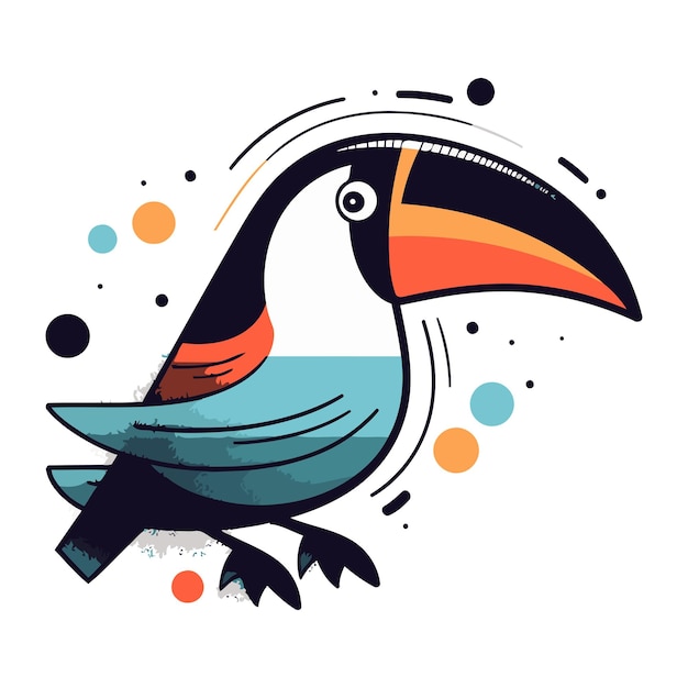 Toucan vector illustratie met de hand getekende doodle toucan pictogram