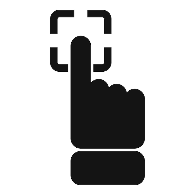 Vector touch finger support icon simple vector recognition voice