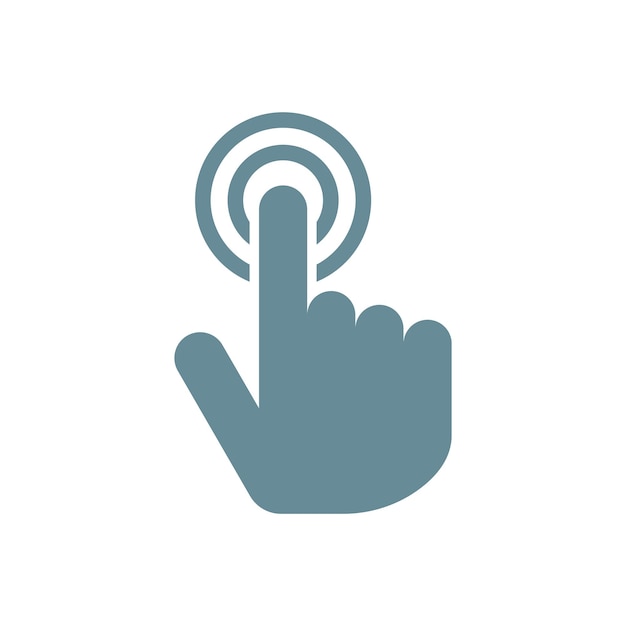 Touch icon design vector template