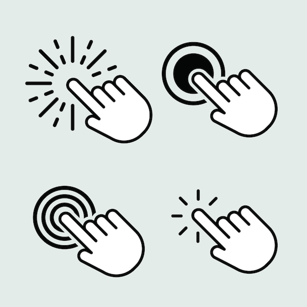 Vector touch icons set.