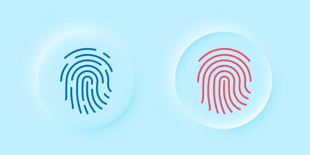 Vector touch id neumorphism button illustration