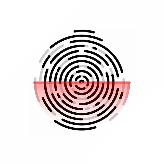 Touch id simple icon illustration