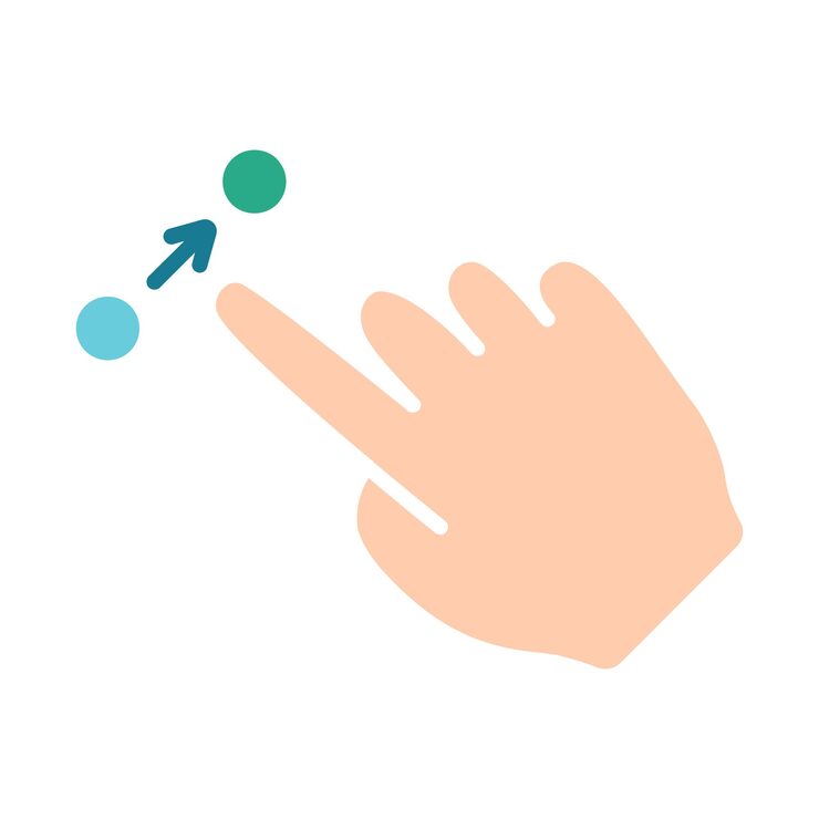 Vector 터치 패드 아이콘 인스 손가락 더블 클릭 감소 증가 회전 회전 근사 누르기 스크롤 클릭 화살표 센서 회전 이동 응답 시간 x2