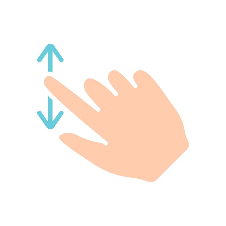 Vector 터치 패드 아이콘 인스 손가락 더블 클릭 감소 증가 회전 회전 근사 누르기 스크롤 클릭 화살표 센서 회전 이동 응답 시간 x2