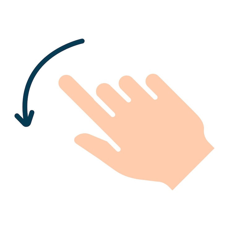 Vector 터치 패드 아이콘 인스 손가락 더블 클릭 감소 증가 회전 회전 근사 누르기 스크롤 클릭 화살표 센서 회전 이동 응답 시간 x2