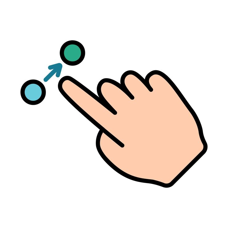 Vector 터치 패드 아이콘 인스 손가락 더블 클릭 감소 증가 회전 회전 근사 누르기 스크롤 클릭 화살표 센서 회전 이동 응답 시간 x2