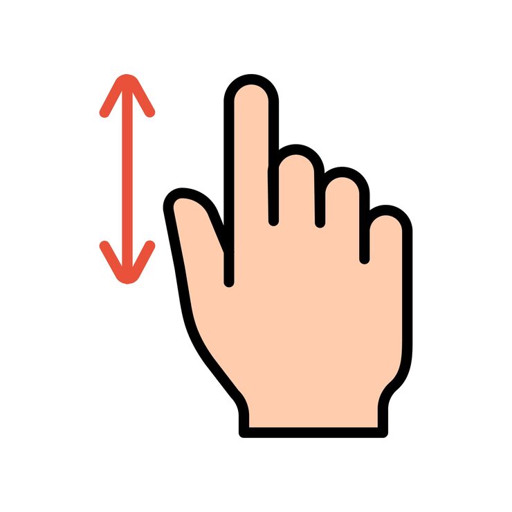 ਵੈਕਟਰ touch pad icon index finger doubleclick decrease increase turn rotation approximation press scrolling click arrow sensor turn zoom in move response time x2