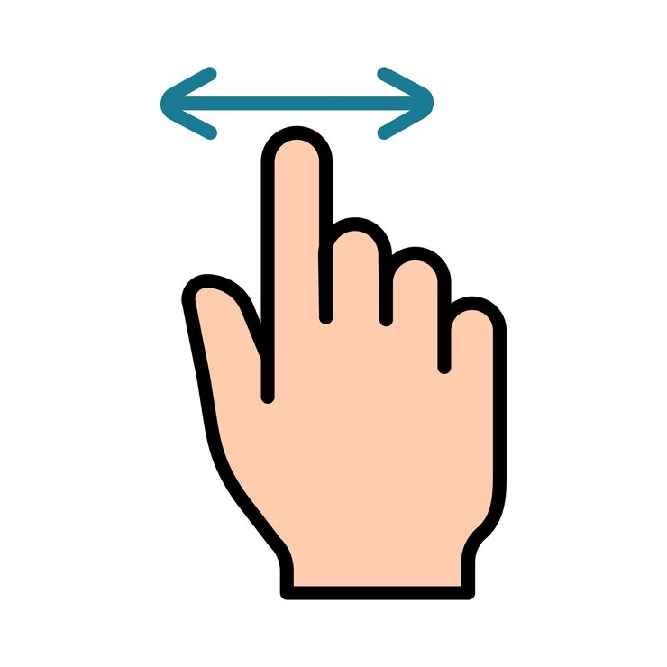 Vector 터치 패드 아이콘 인스 손가락 더블 클릭 감소 증가 회전 회전 근사 누르기 스크롤 클릭 화살표 센서 회전 이동 응답 시간 x2