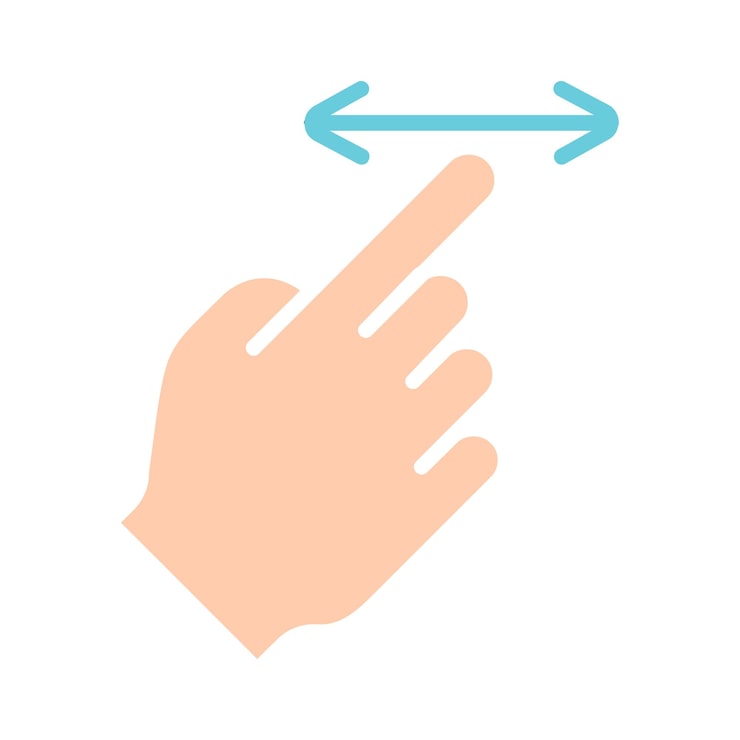 Vector 터치 패드 아이콘 인스 손가락 더블 클릭 감소 증가 회전 회전 근사 누르기 스크롤 클릭 화살표 센서 회전 이동 응답 시간 x2