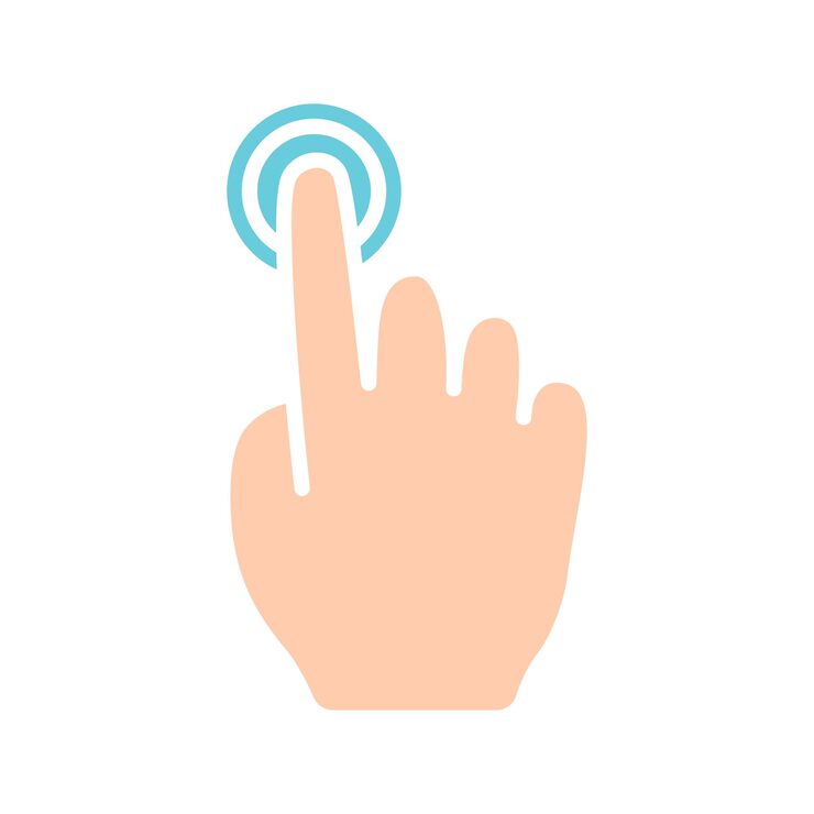 Vector 터치 패드 아이콘 인스 손가락 더블 클릭 감소 증가 회전 회전 근사 누르기 스크롤 클릭 화살표 센서 회전 이동 응답 시간 x2