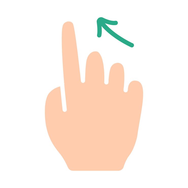 Vector 터치 패드 아이콘 인스 손가락 더블 클릭 감소 증가 회전 회전 근사 누르기 스크롤 클릭 화살표 센서 회전 이동 응답 시간 x2