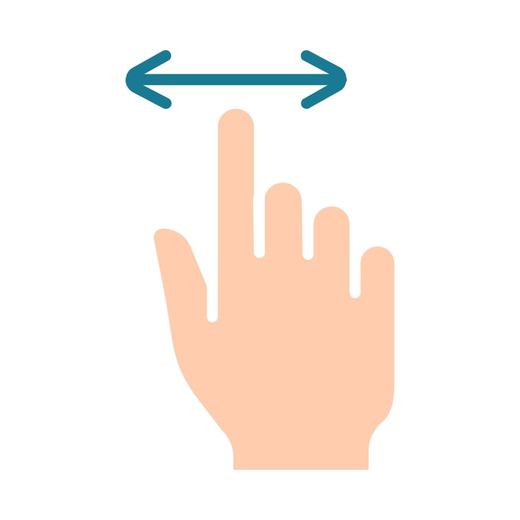 Vector 터치 패드 아이콘 인스 손가락 더블 클릭 감소 증가 회전 회전 근사 누르기 스크롤 클릭 화살표 센서 회전 이동 응답 시간 x2