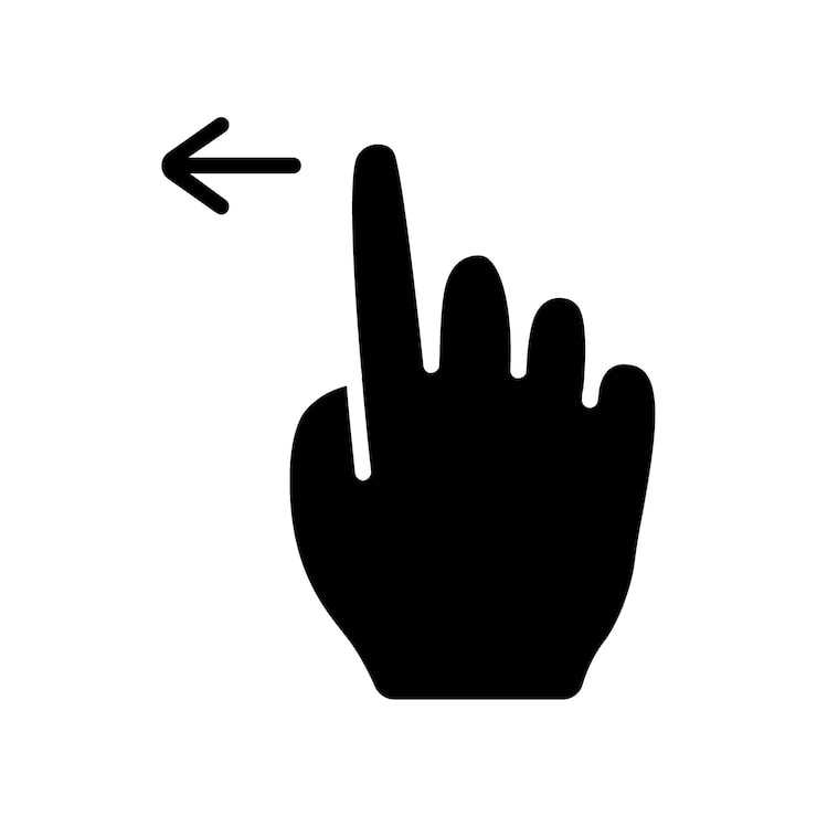 Vector touch pad icon index finger doubleclick decrease increase turn rotation approximation press scrolling click arrow sensor turn zoom in move response time x2