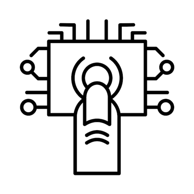 タッチテクノロジーのラインイラスト