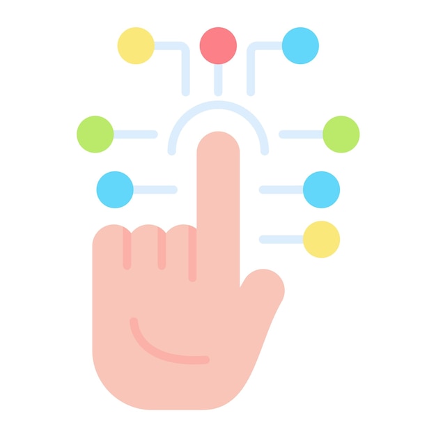 Touch Technology Vector Illustration Style