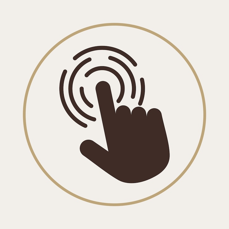 Vector touch trendy useful icon abstract vector colorful art illustration background design