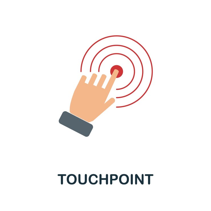 Vector touchpoint flat icon colored sign from customer service collection creative touchpoint icon illustration for web design infographics and more