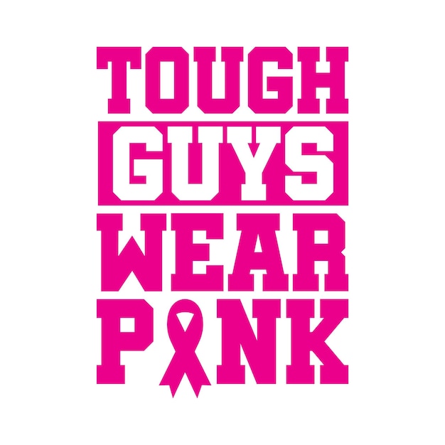 터프가이(Tough Guys)는 핑크색 티셔츠 디자인을 입습니다.