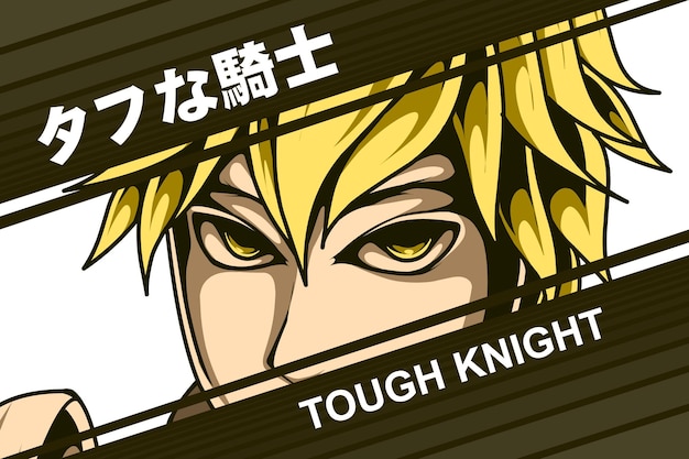 tough knight comic manga style