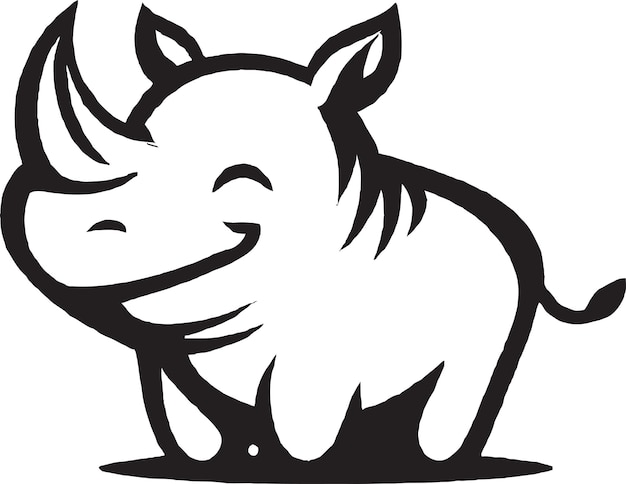 Tough Rhino Logo Icon Vector