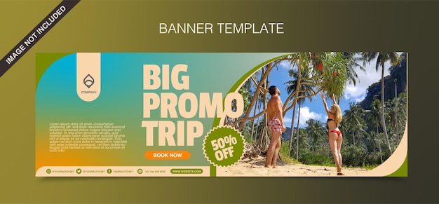 Vector tour en reizen banner vector ontwerpsjabloon