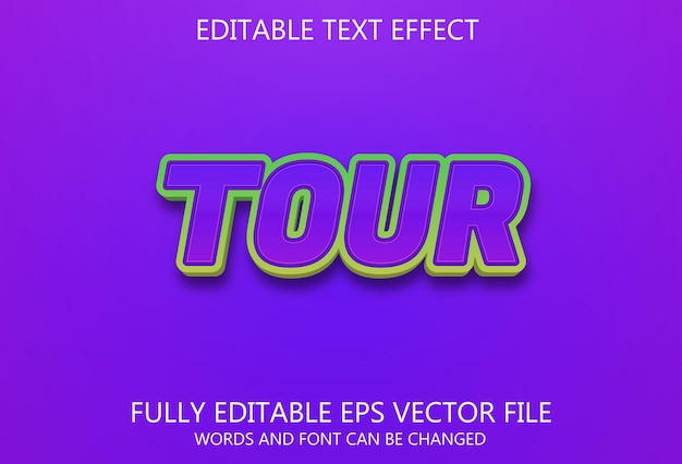 Tour text effect