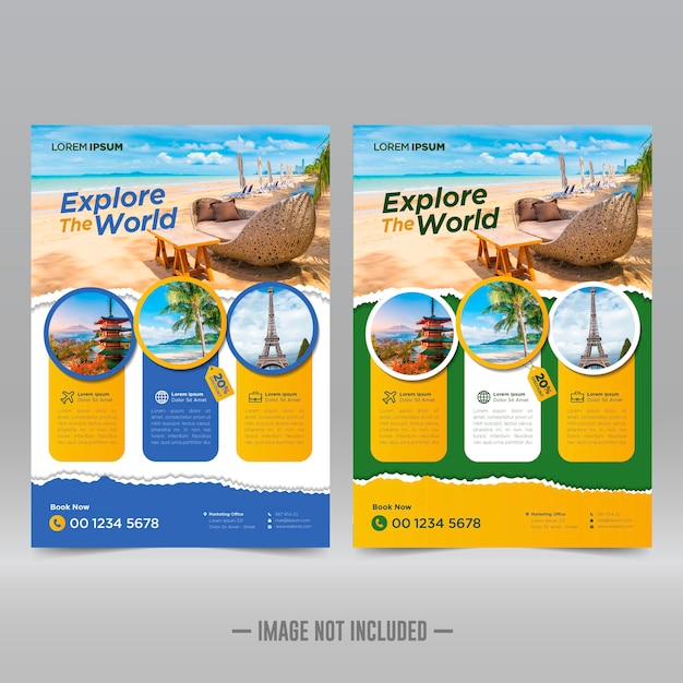 Tour and Travel flyer design template