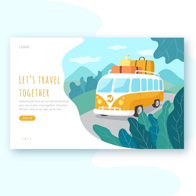 Tour travel landing page