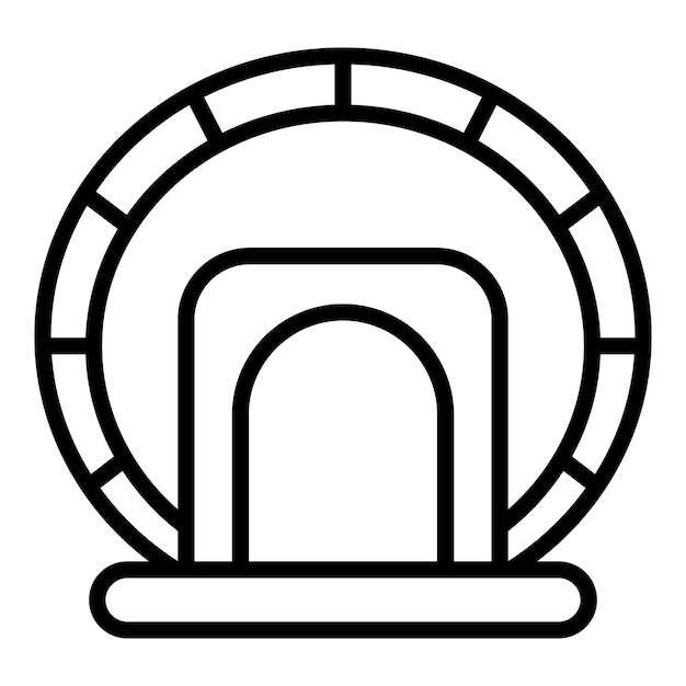 Vector tourism amphitheater icon outline vector ancient work stadium culture