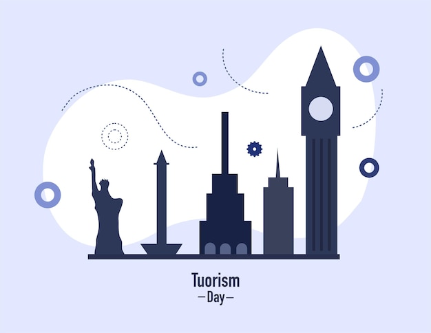 Vector tourism day illustration vector design for tourism event vector