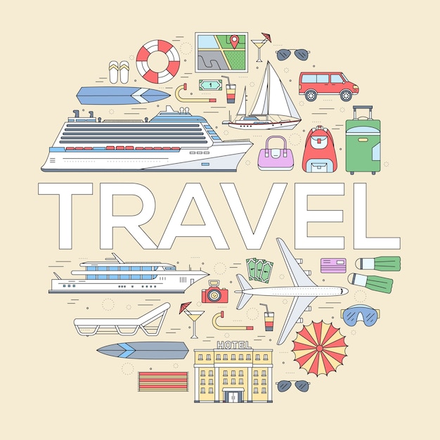 Tourism infographic concept design