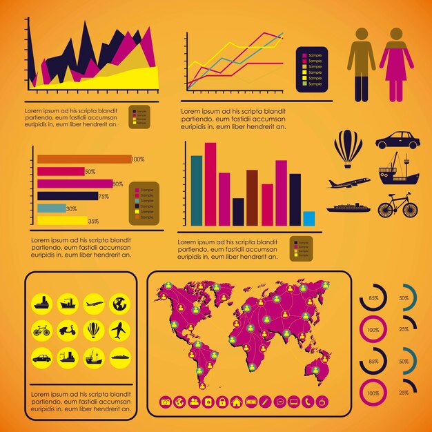 Vettore infografica del turismo